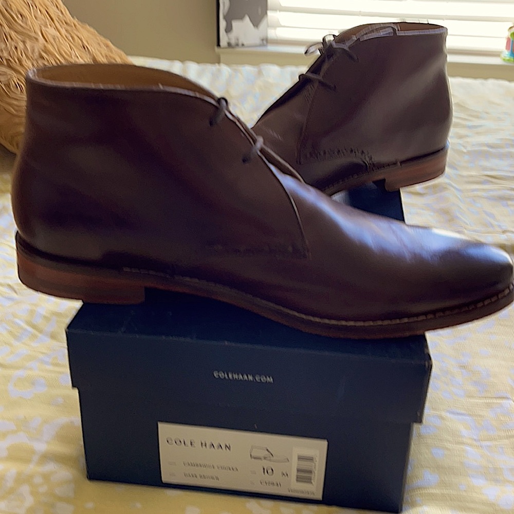 Men’s Cole Haan Cambridge Chukka, dark brown boot.